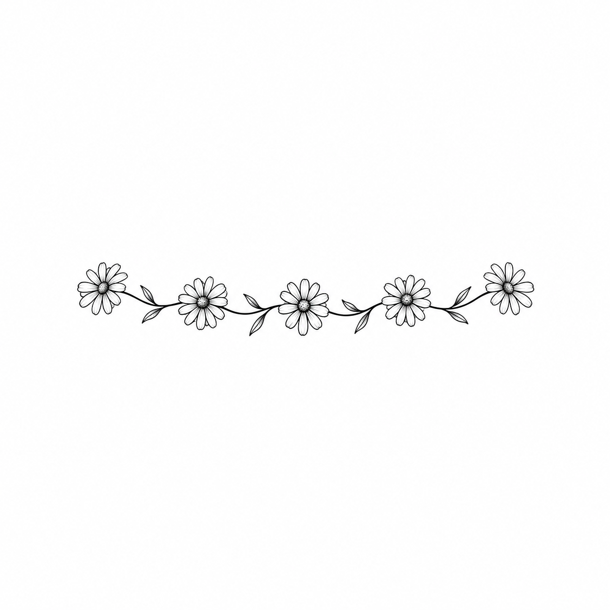 Tiny daisy chain tattoo