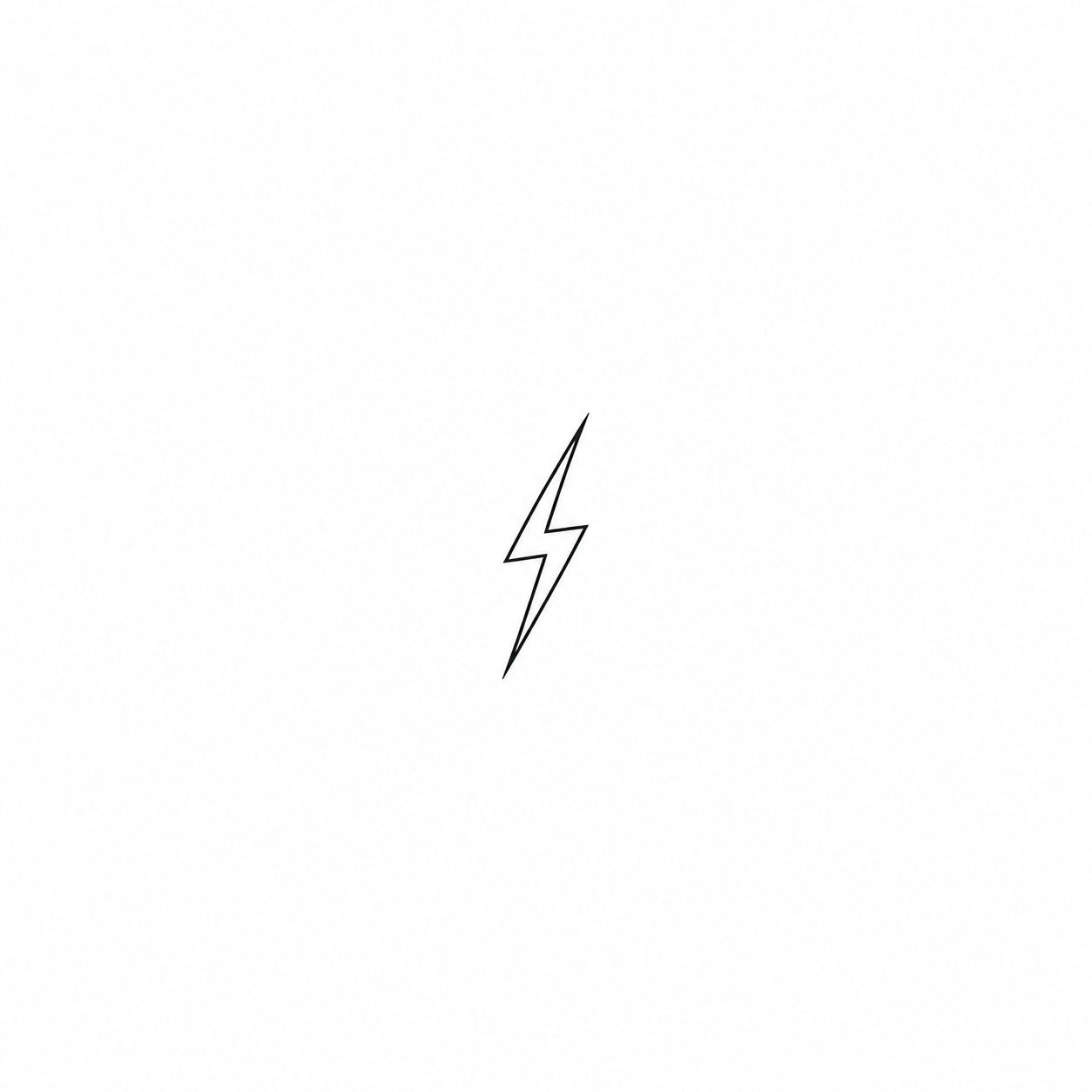 Tiny lightning bolt tattoo