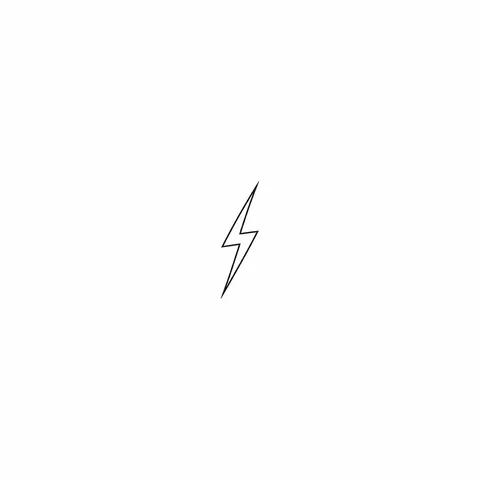 Tiny lightning bolt tattoo