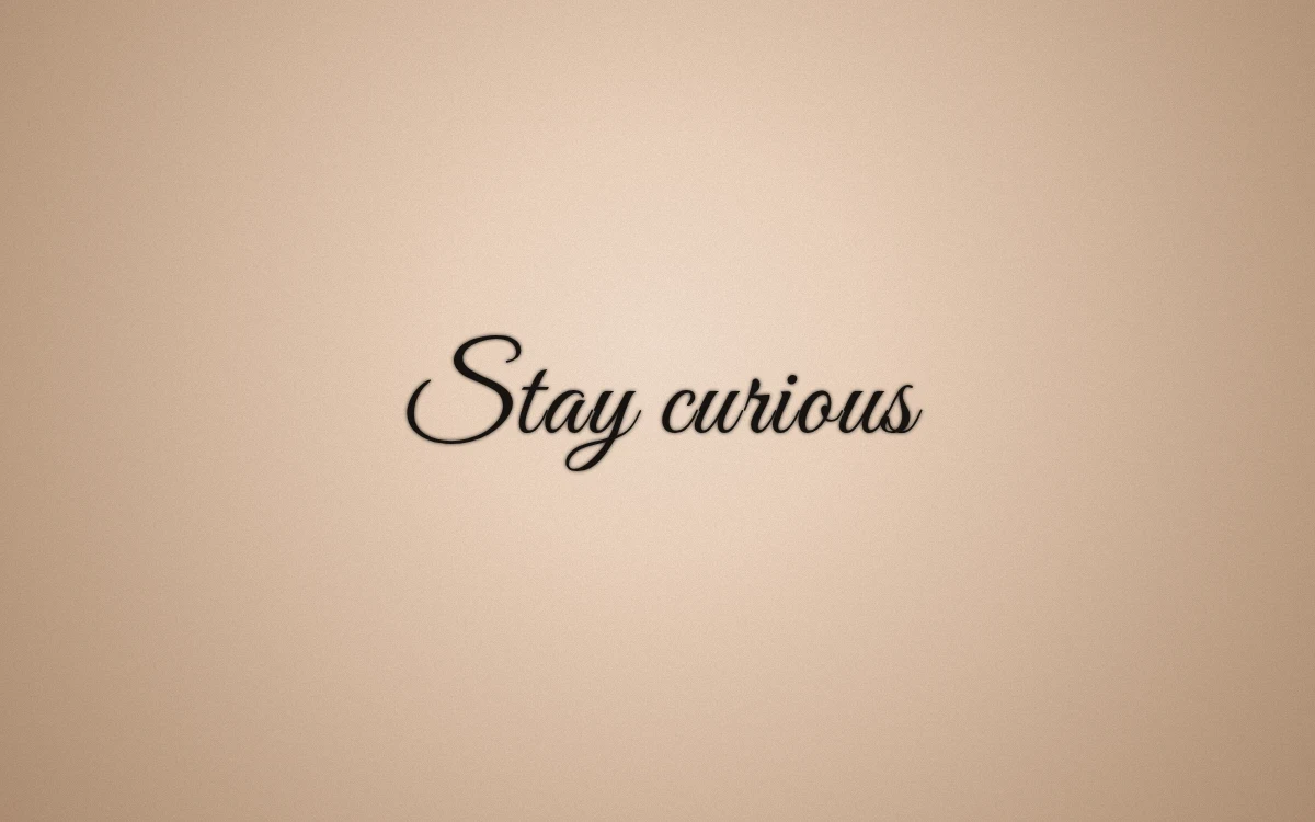 Stay curious rendered in Great Vibes using the TattooDoodle lettering preview